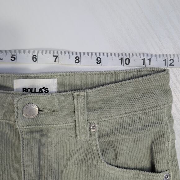 Rolla’s Eastcoast Flare Pants Women’s 26 (M 24x28.5) Corduroy Green High Rise - Picture 8 of 13